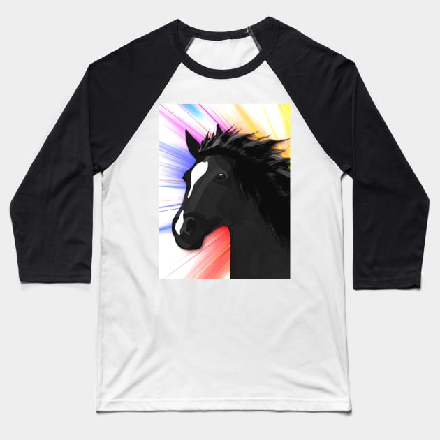 Horse Lovers Galloping Horse Baseball T-Shirt by KC Morcom aka KCM Gems n Bling aka KCM Inspirations